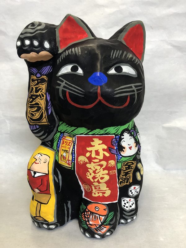 フルオーダー招き猫 ロゴ・キャラクター入り | 春日部張子人形なら